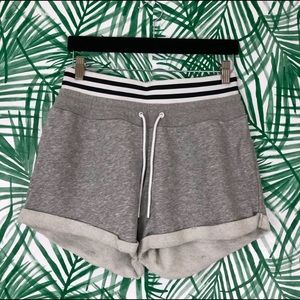 Adidas Elastic Waist Gray Jersey Shorts Medium